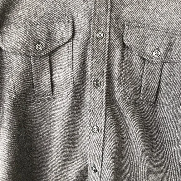 Filson Shirt Jacket Mens 2XL Gray Wool Blend Button Up Seattle Workwear Outdoor - Picture 13 of 15